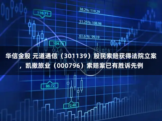 华信金股 元道通信（301139）股民索赔获得法院立案，凯撒旅业（000796）索赔案已有胜诉先例